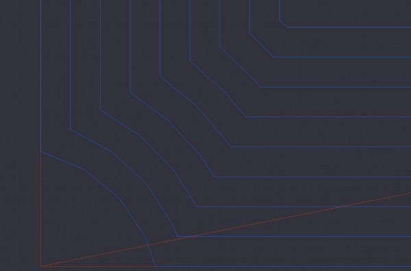 Zoomed vectorphone image with arc segmentation set to 1mm